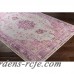 Bungalow Rose Kahina Vintage Distressed Oriental Bright Pink Area Rug BGRS1194